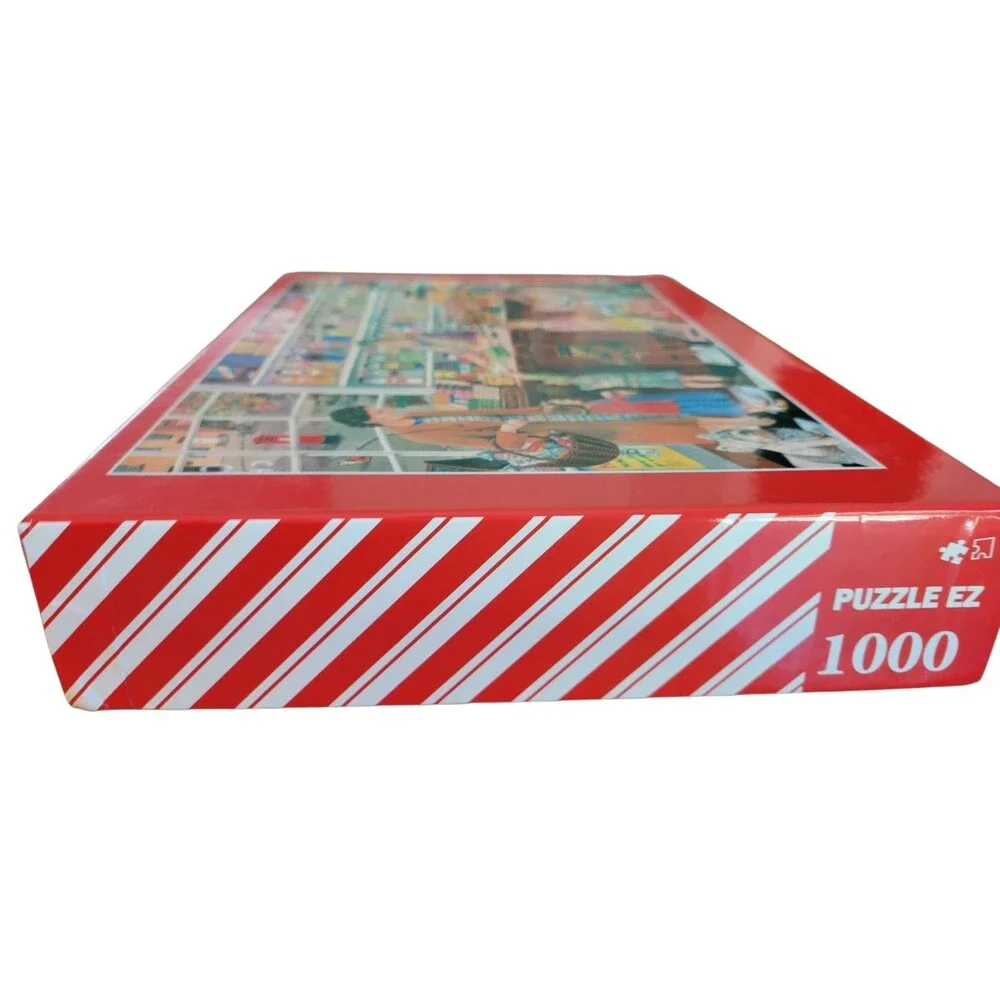 Puzzle EZ Sweet Shop 1000 Piece Jigsaw Puzzle Candy Store Scene Nostalgia EUC